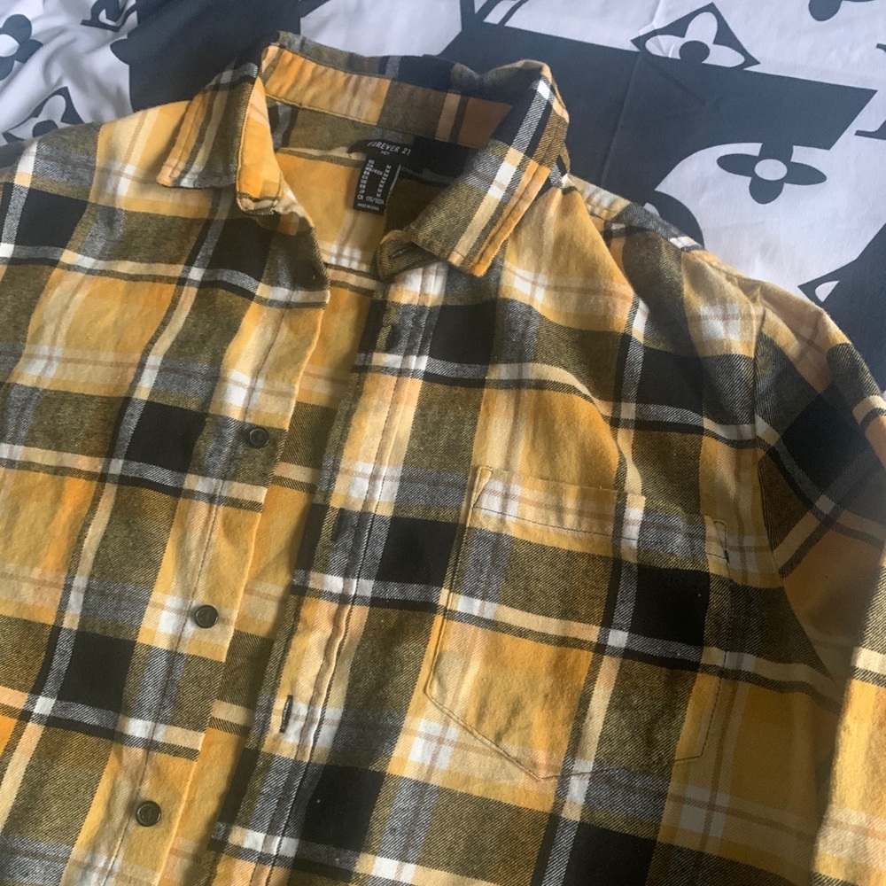 Yellow Flannel shirt Forever 21
